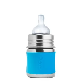 5oz Stainless Steel Baby Bottle (Aqua)