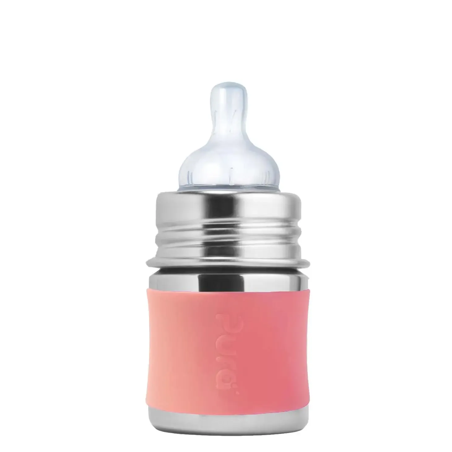 5oz Stainless Steel Baby Bottle (Rose)