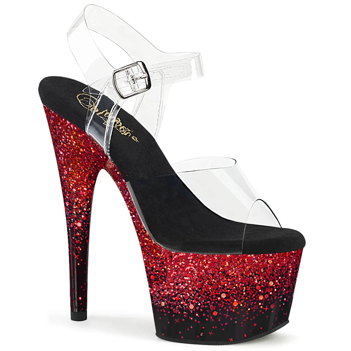 ADORE-708SS Red Gradient Platform Stripper Shoes