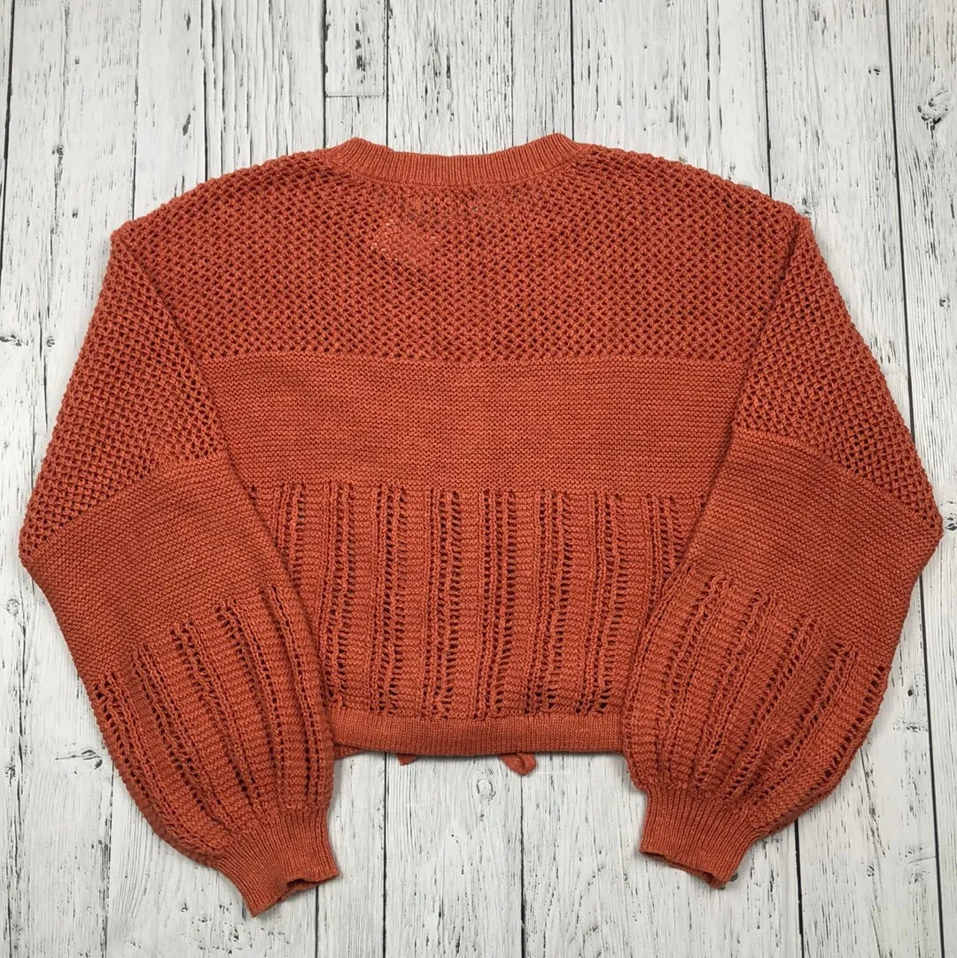 American Eagle Coral Knit Sweater - Hers M