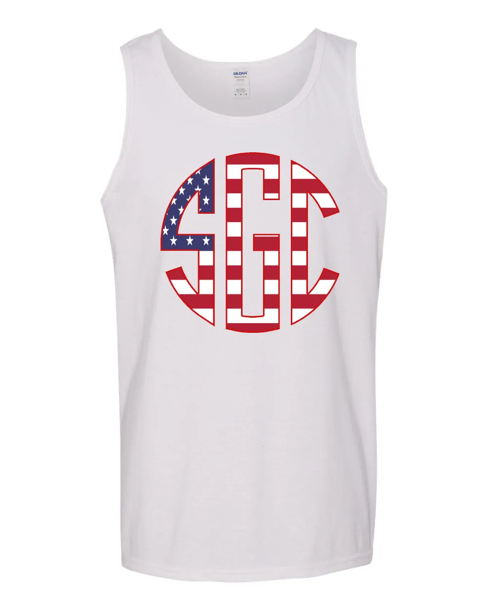 American Flag Monogram Print Shirt