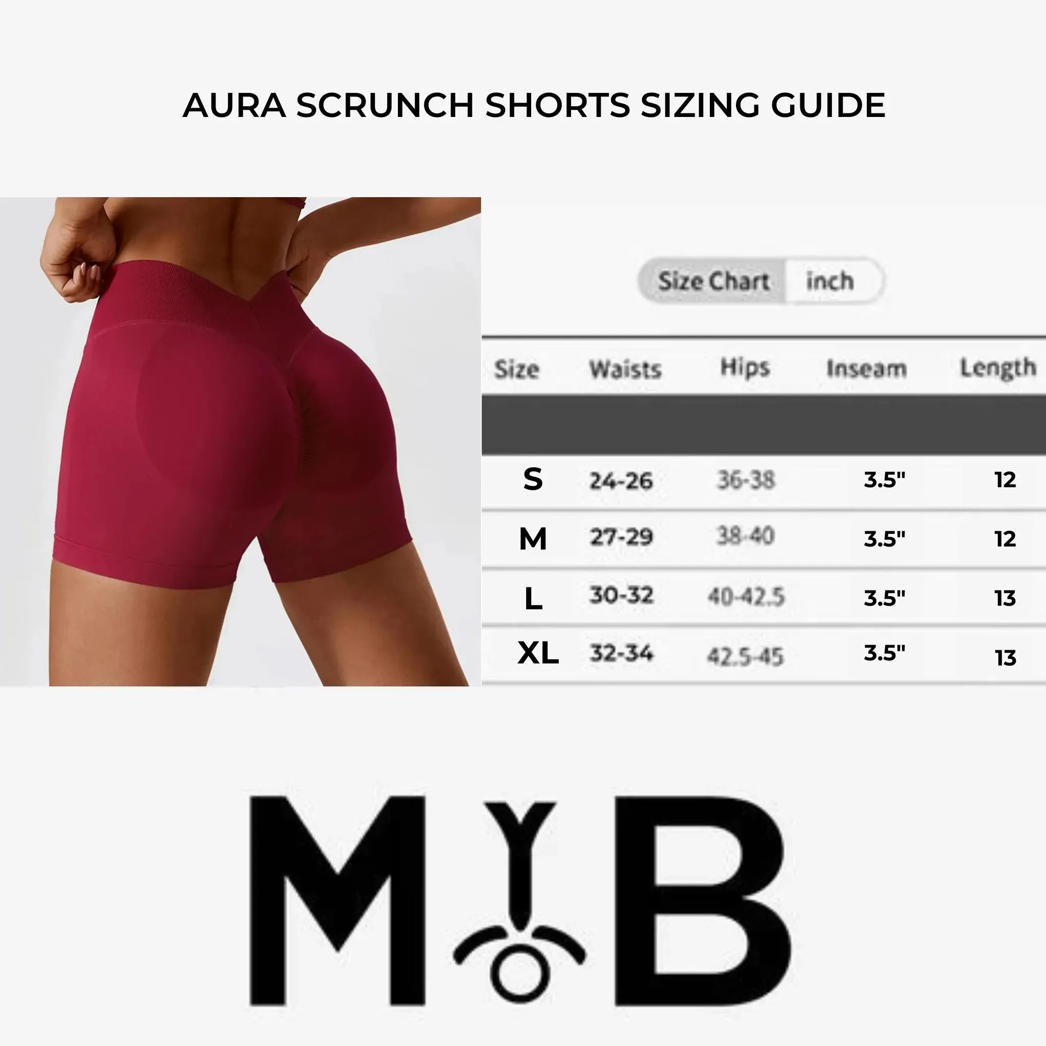 AURA SCRUNCH SHORTS 3.5"