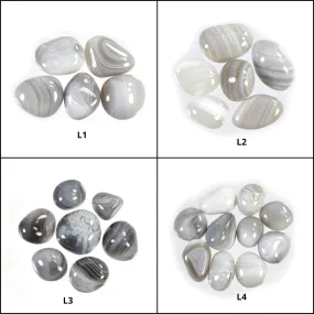 BOTSWANA AGATE Gemstone Tumble Cabochon : Natural Untreated Striped Bi-Color Agate Uneven Shape 5pcs, 6pcs, 7pcs & 10pcs Lots