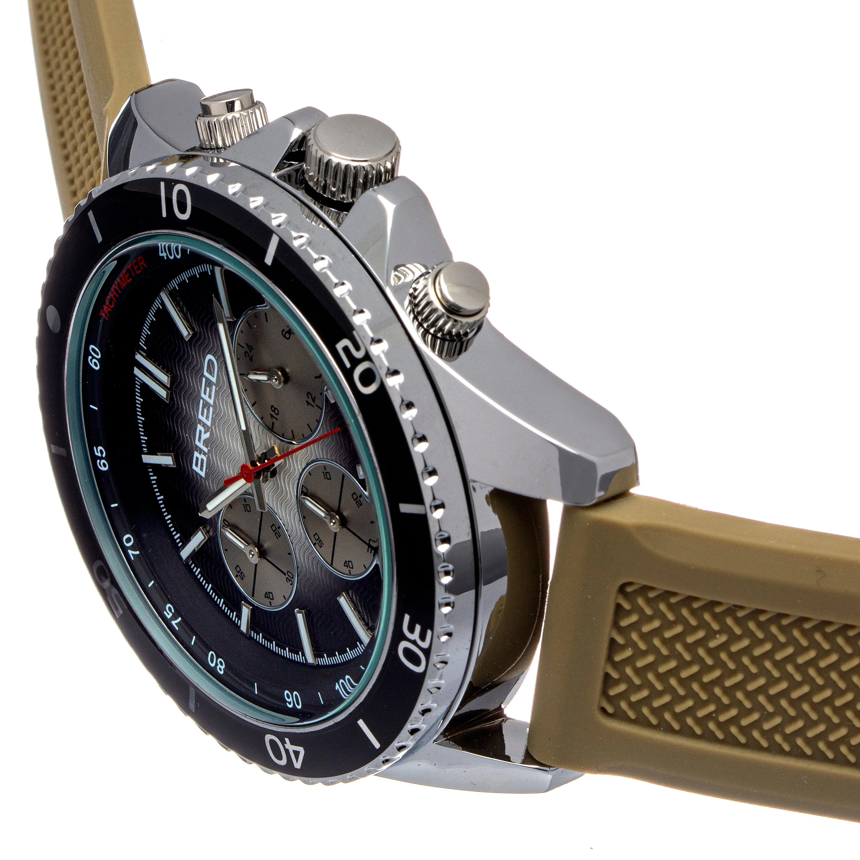 Breed Tempo Chronograph Strap Watch - Olive