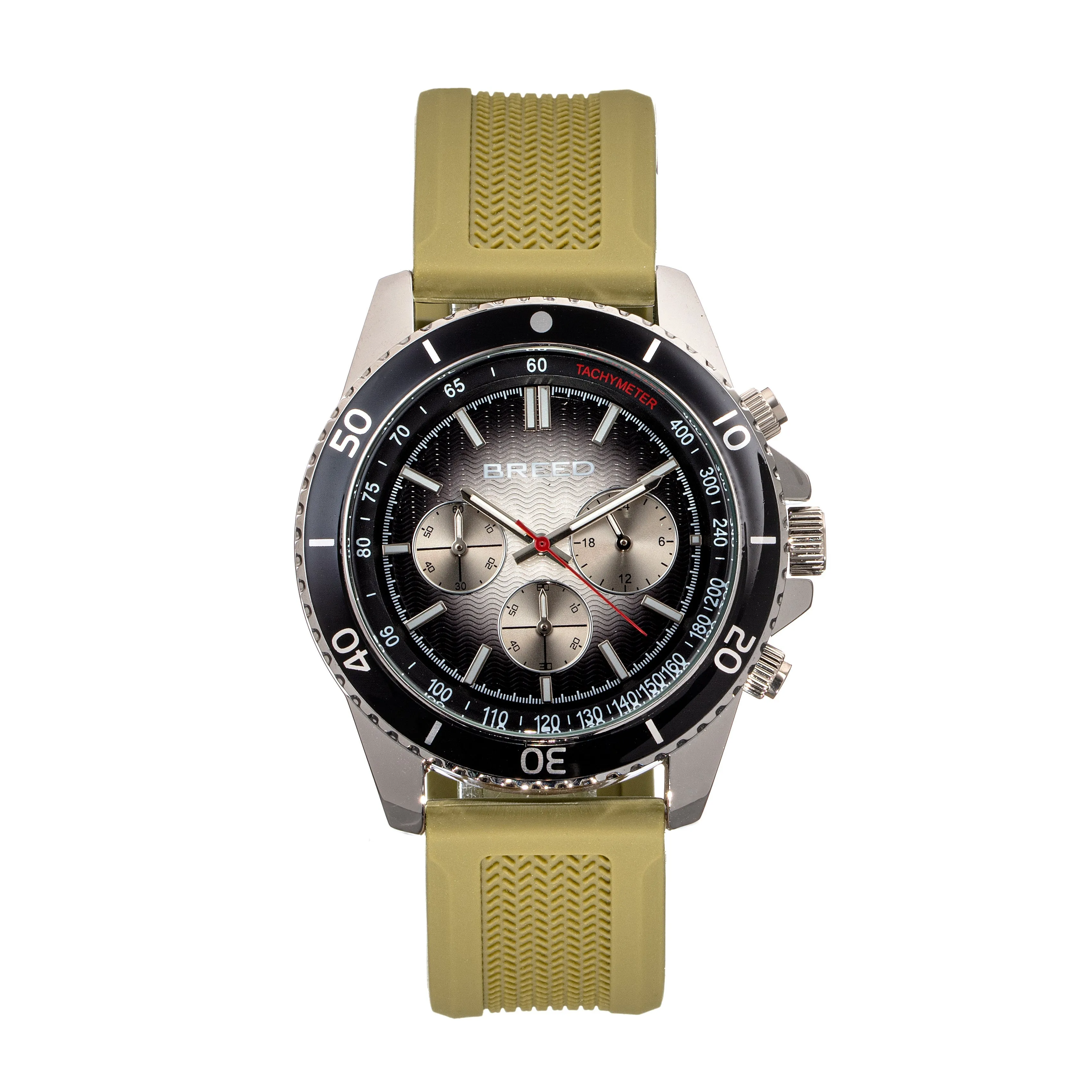 Breed Tempo Chronograph Strap Watch - Olive