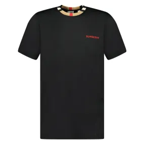 BURBERRY 'JAYSON' CHECK T-SHIRT BLACK