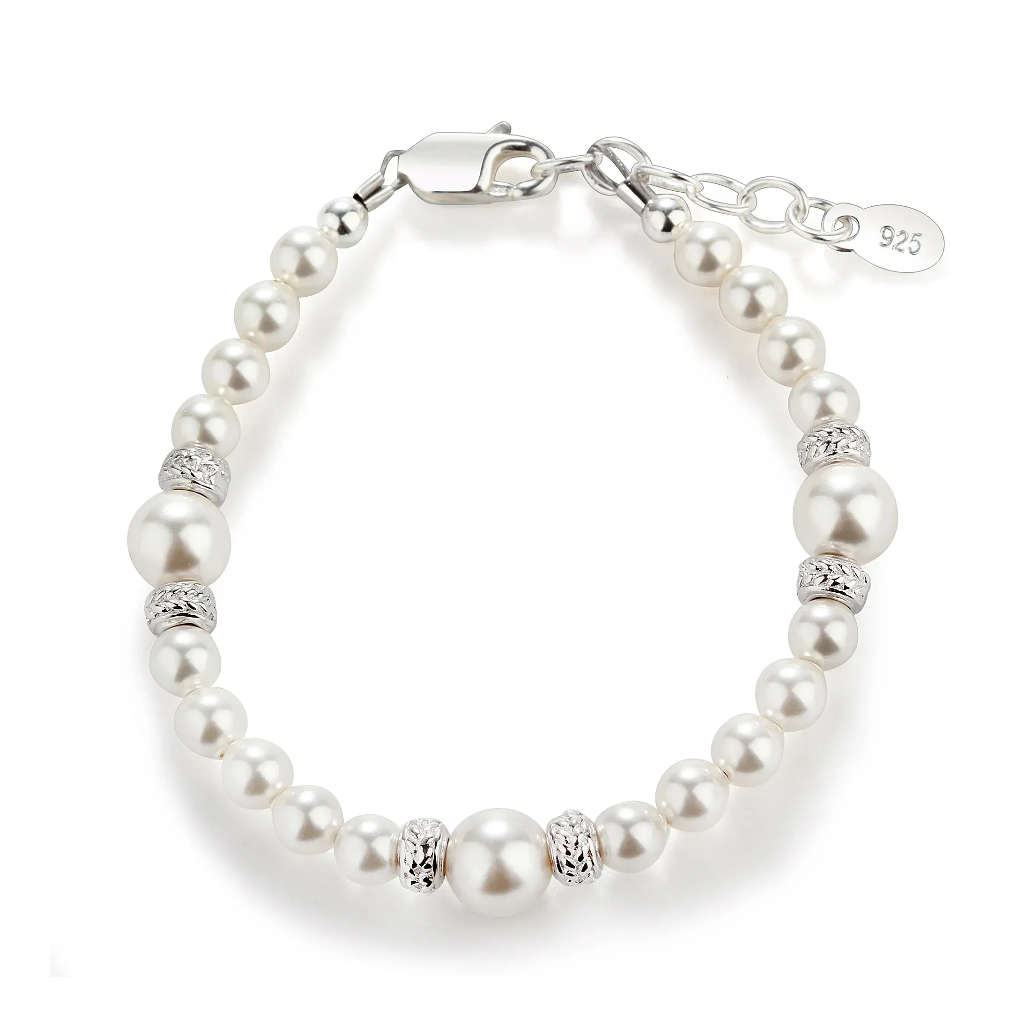 Cherished Moments Sterling Silver Pearl Bracelet - Sophia