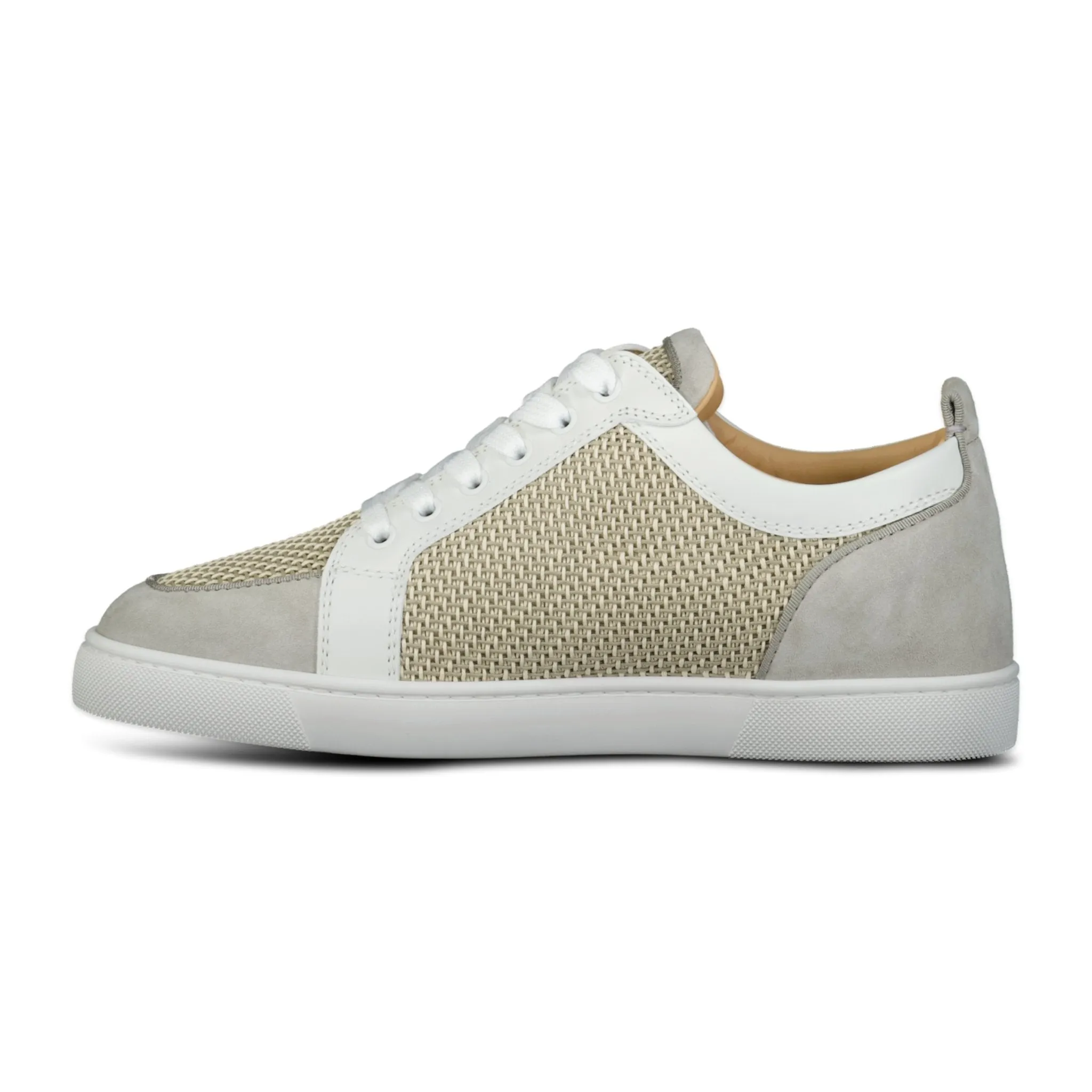 CHRISTIAN LOUBOUTIN RANTULOW PANNELLED TRAINERS WHITE GOOSE