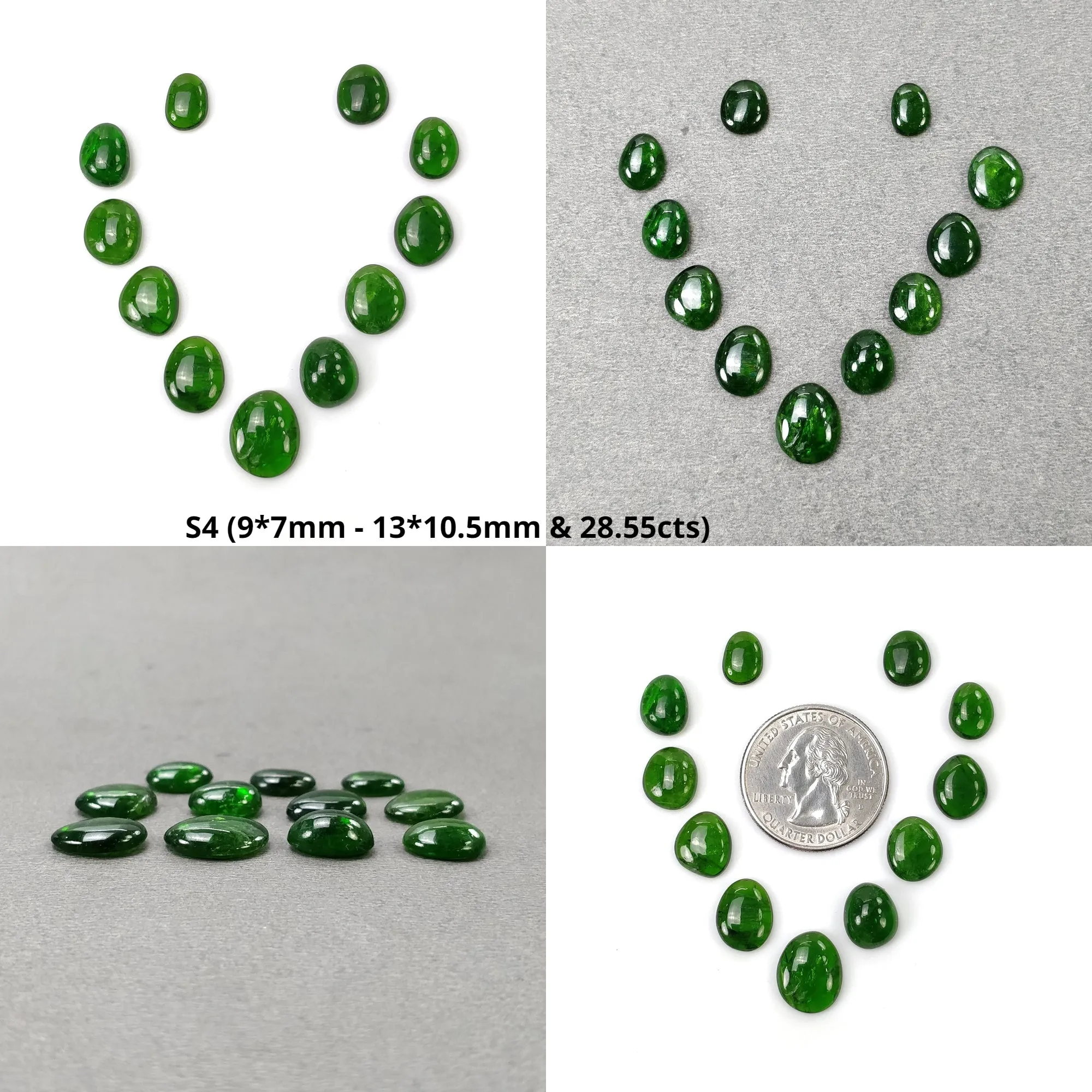 CHROME DIOPSIDE Gemstone Cabochon : Natural Green Diopside Uneven Shape Cabochon 7pcs 9pcs 11pcs Lots