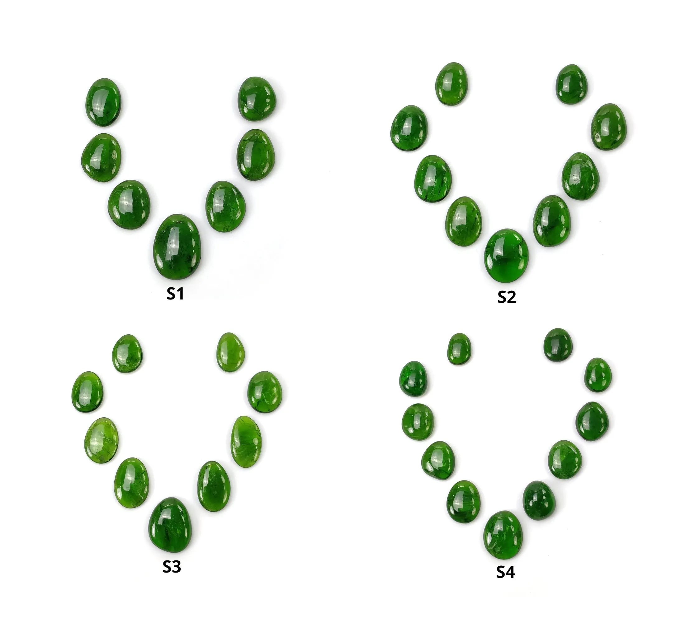 CHROME DIOPSIDE Gemstone Cabochon : Natural Green Diopside Uneven Shape Cabochon 7pcs 9pcs 11pcs Lots