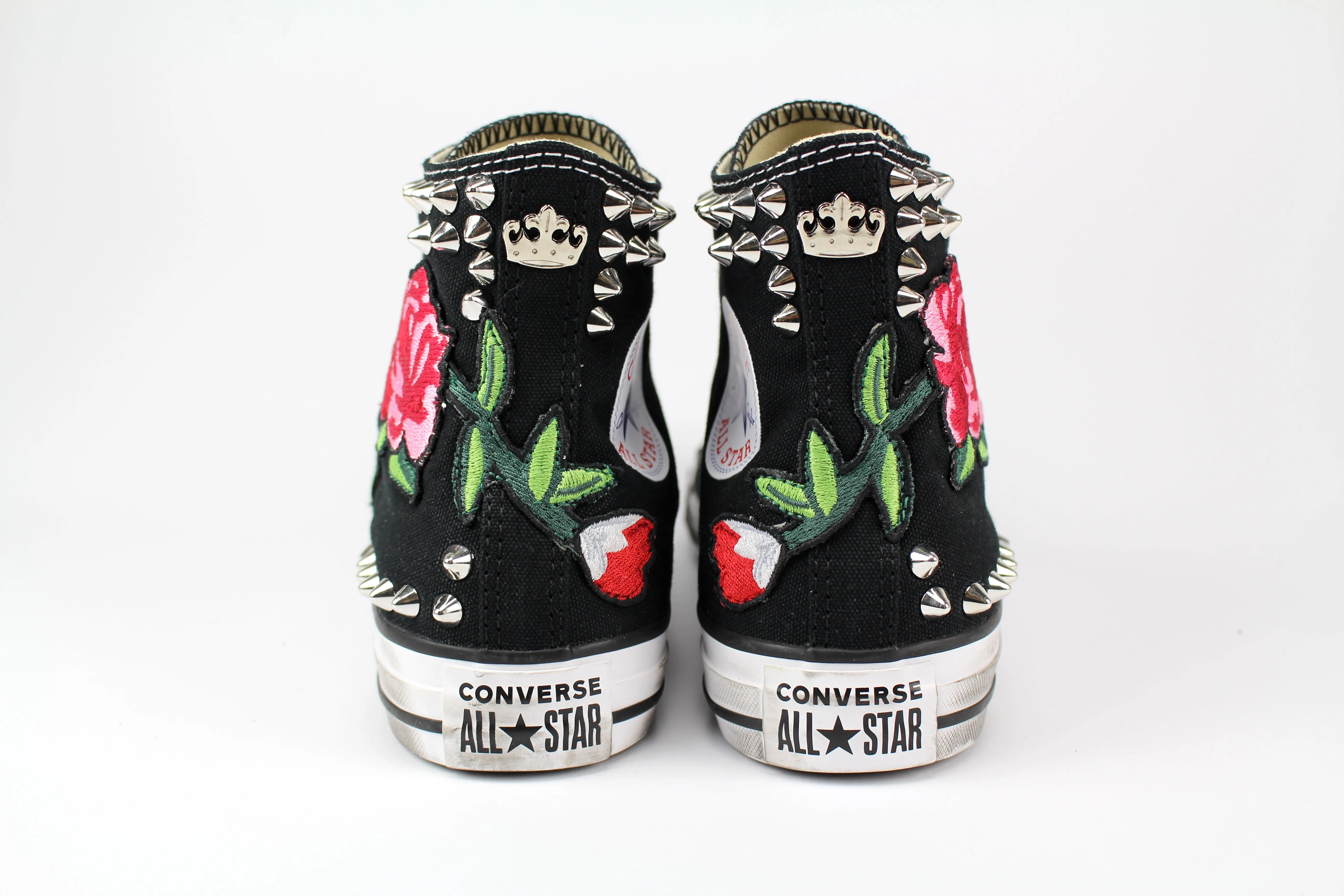 Converse All Star Black Ricami & Borchie