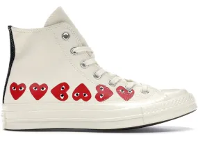 Converse Chuck Taylor All-Star 70s Hi Comme des Garcons Play Multi-Heart White