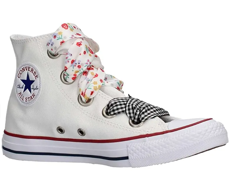 Converse women's high sneakers shoe in Ctas Big Eyelet canvas 560977C white