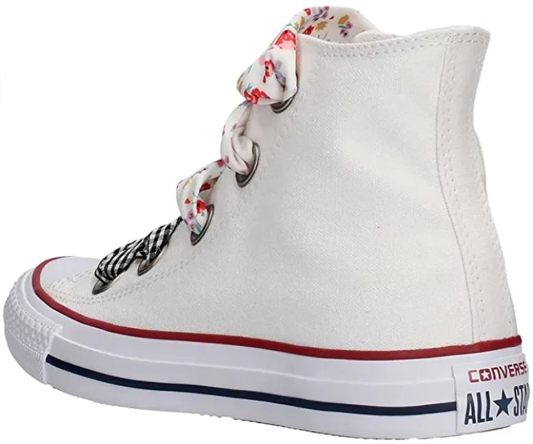 Converse women's high sneakers shoe in Ctas Big Eyelet canvas 560977C white