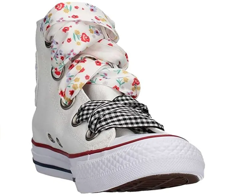 Converse women's high sneakers shoe in Ctas Big Eyelet canvas 560977C white