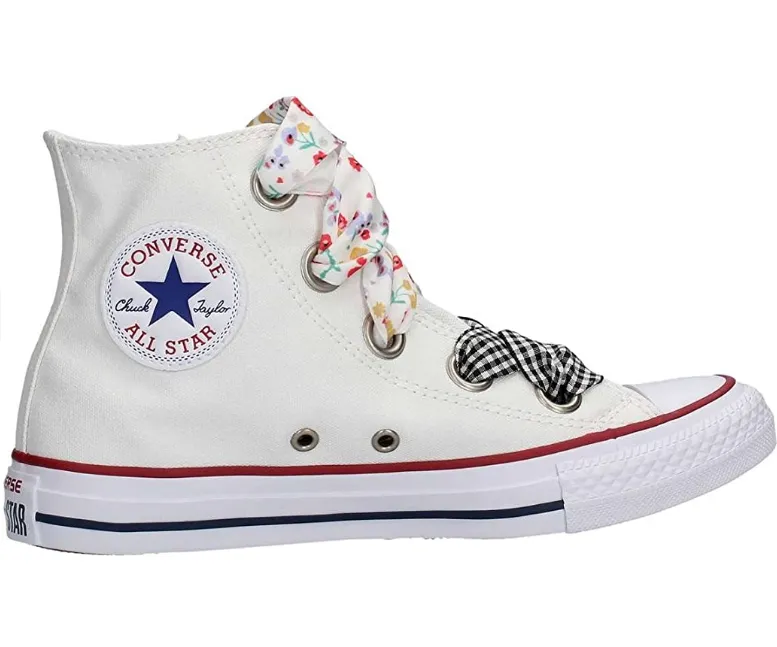 Converse women's high sneakers shoe in Ctas Big Eyelet canvas 560977C white