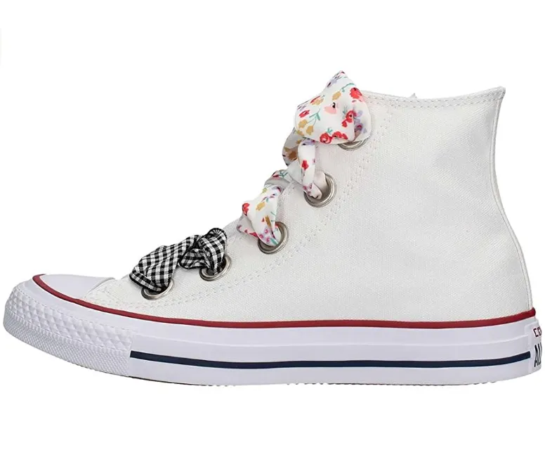 Converse women's high sneakers shoe in Ctas Big Eyelet canvas 560977C white