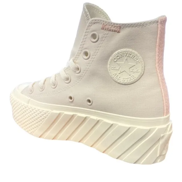 Converse women's sneakers shoe with wedge Chuck Taylor All Star Lift 2X Crafted 572953C sand