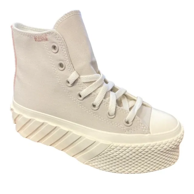 Converse women's sneakers shoe with wedge Chuck Taylor All Star Lift 2X Crafted 572953C sand