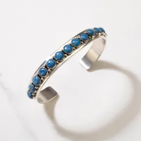 Denim Lapis Navajo USA Native American Made 925 Sterling Silver Cuff