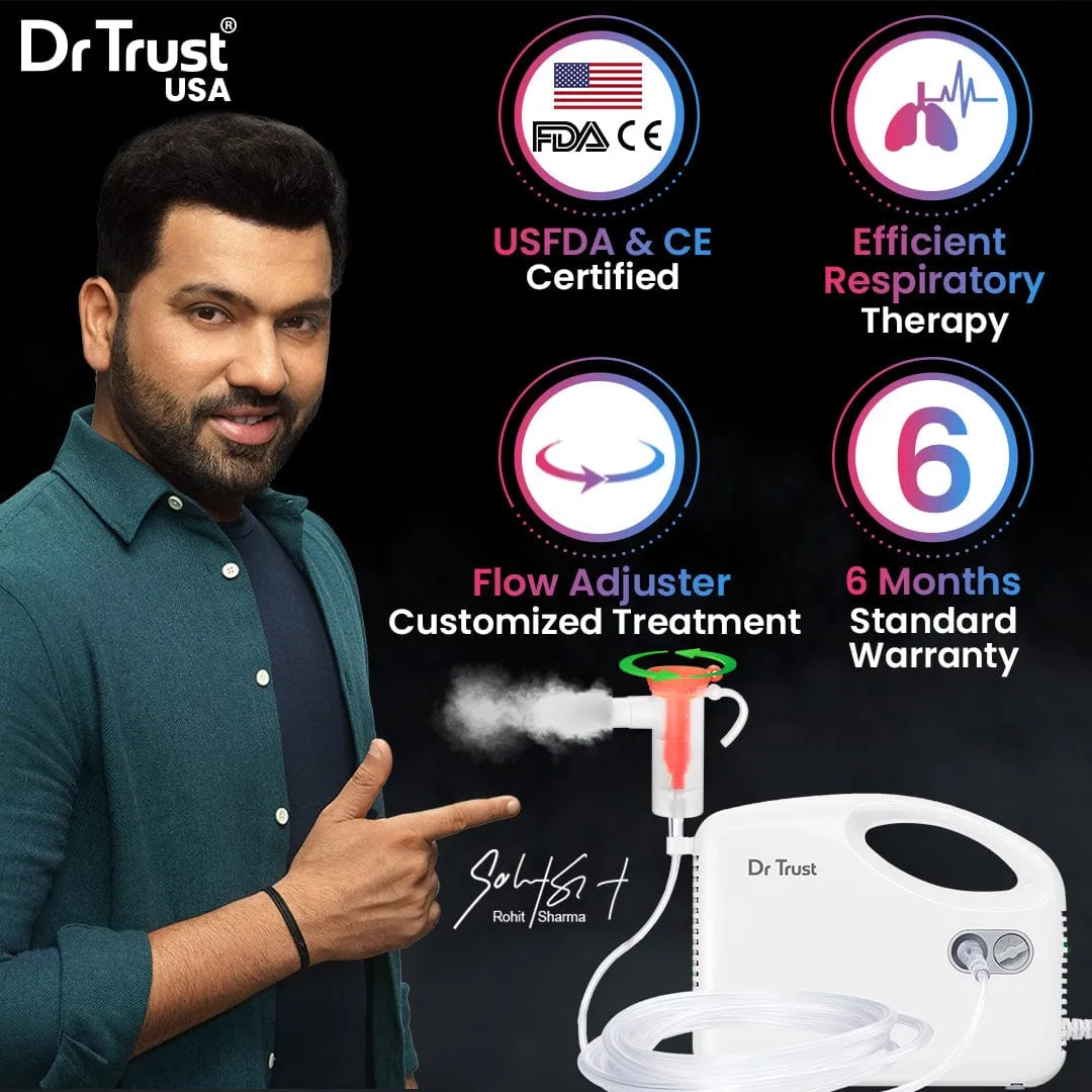 Dr Trust USA Bestest Handyneb Compressor Nebulizer Machine For Kids and Adults for Cold, Cough, Congestion, Allergies, and Respiratory Ailments 401WB