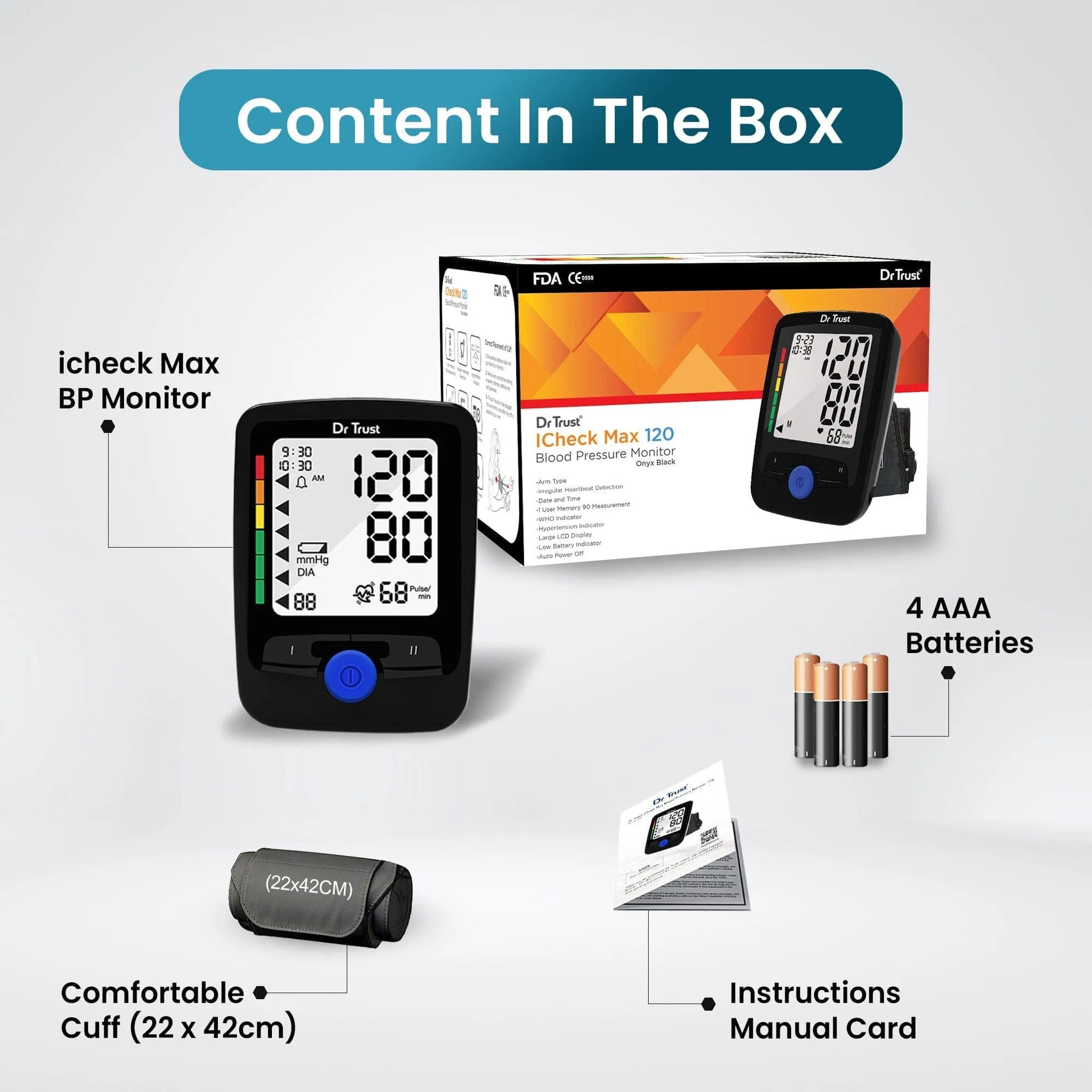 Dr Trust USA Blood Pressure Monitor (Arm type) BP Monitor 120