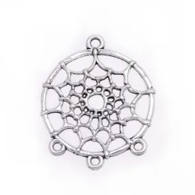 Dream catcher pendant Native American Charm home Ornament Charm Jewelry Making Supplies 34*28mm antique silver 20pcs