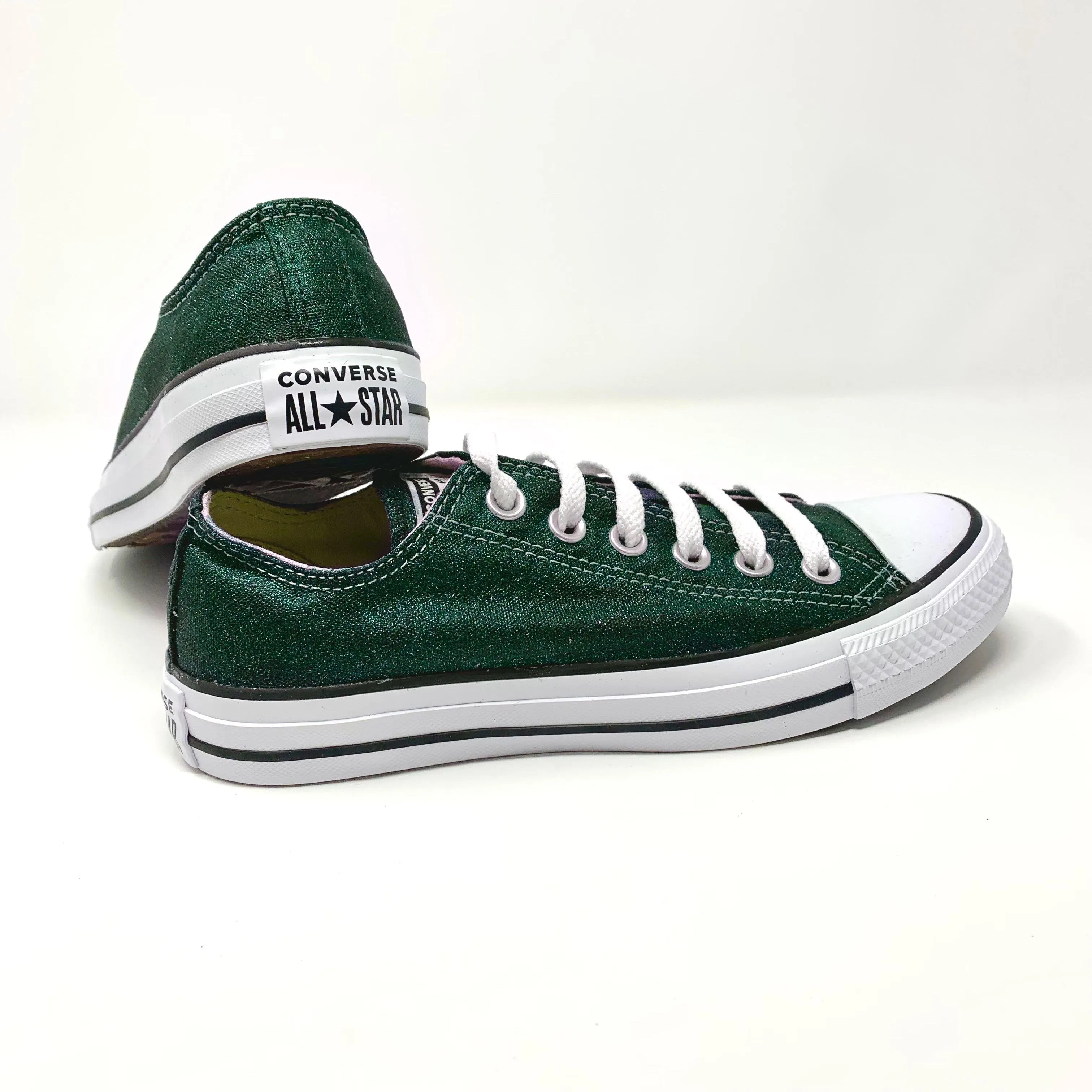 Emerald Glitter Converse