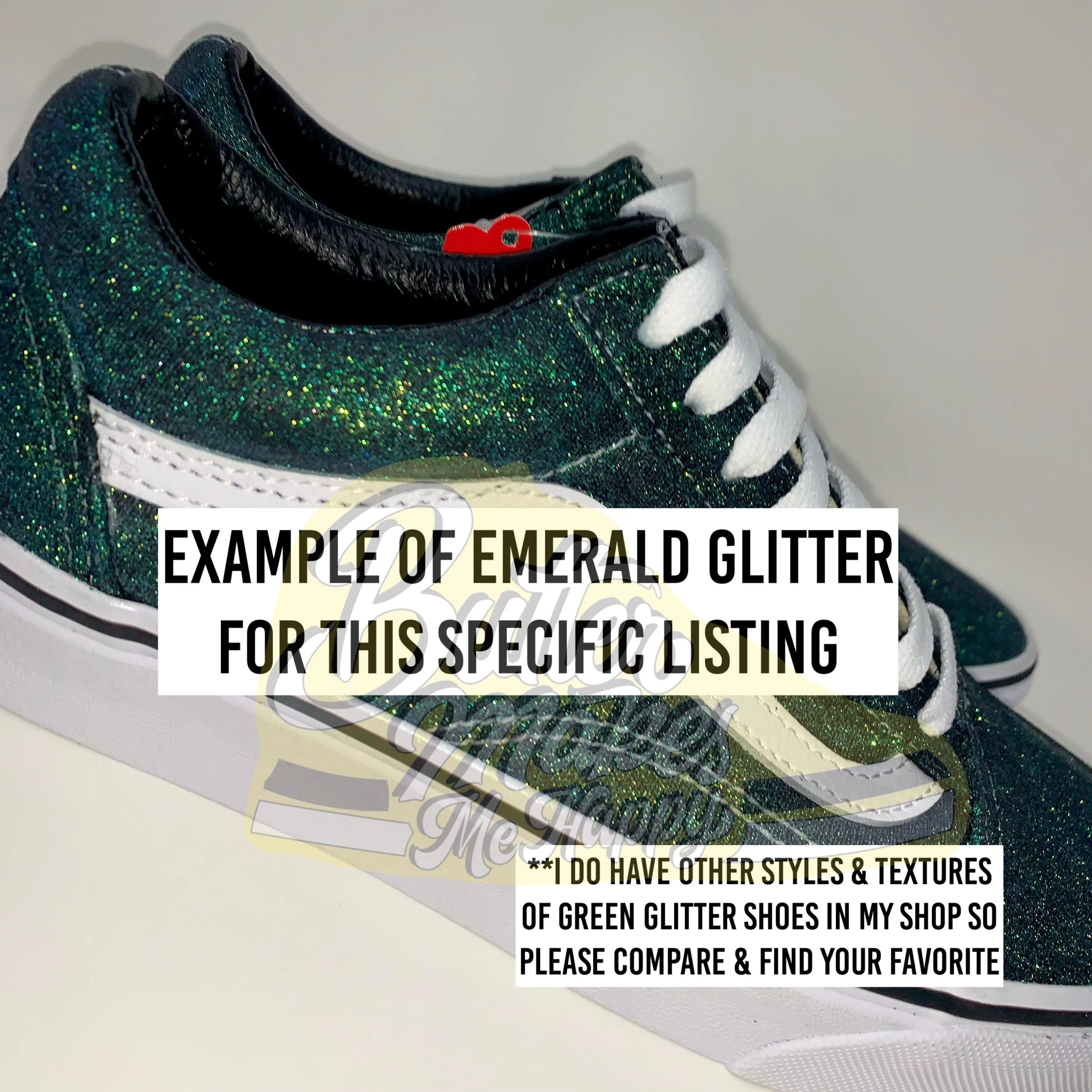 Emerald Glitter Converse