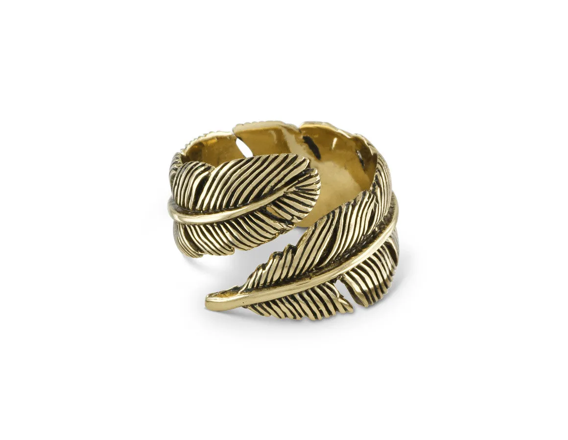 Feather Ring - Bronze