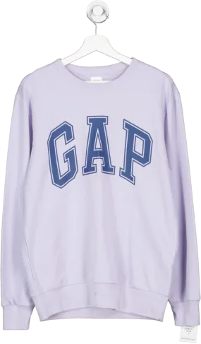 GAP Purple Lightweight Crewneck Slogan Jumper UK S