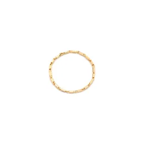 Golden Line Chain Ring | Solid 14k Gold