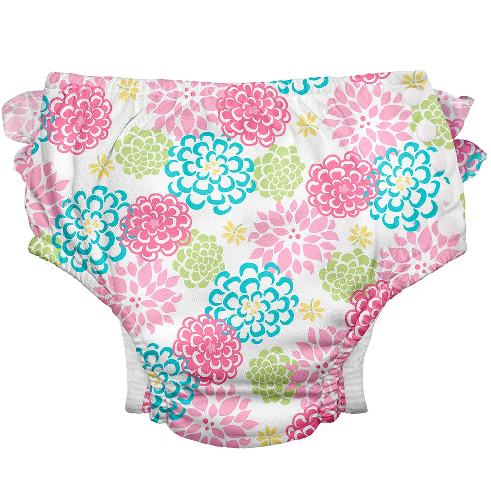 Green Sprouts White Zinnia Snaps Reusable Swim Nappy