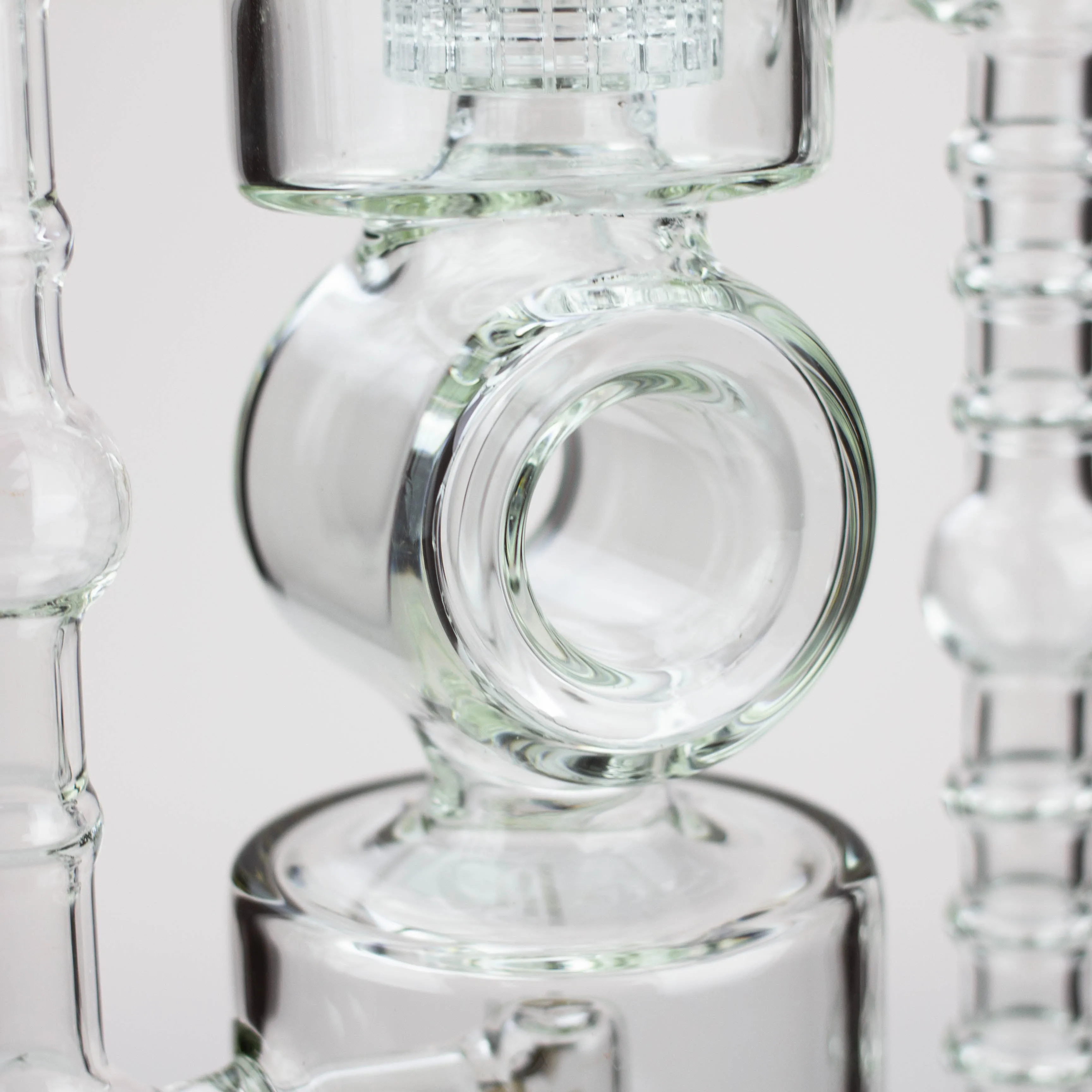 H2O Double Ring Glass Bong 21"