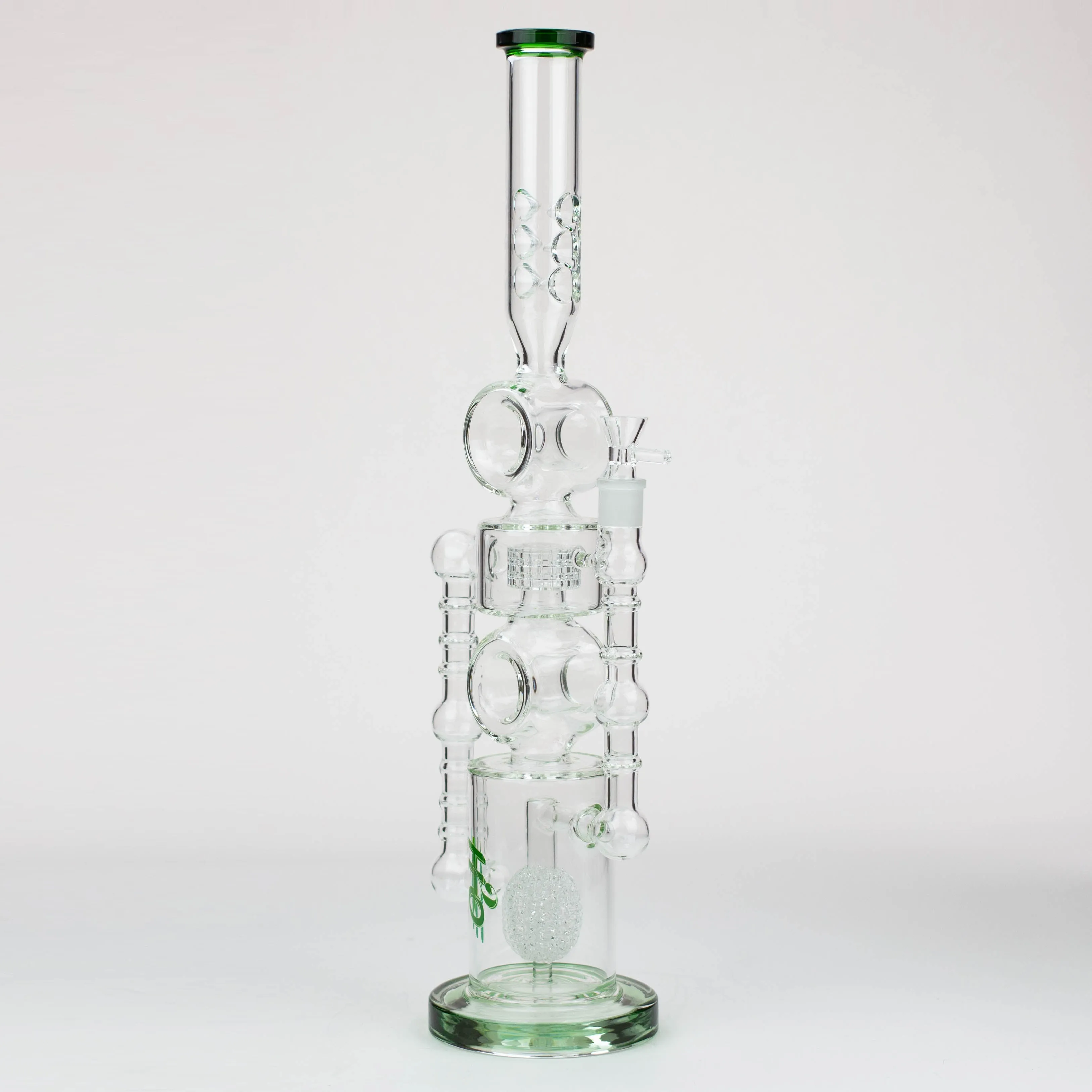 H2O Double Ring Glass Bong 21"