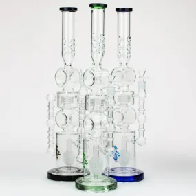 H2O Double Ring Glass Bong 21"