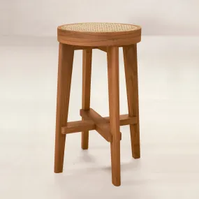 High Stool with Cane Seat