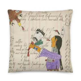 Humming Bird Woman Sends Her Prayers - Pillow