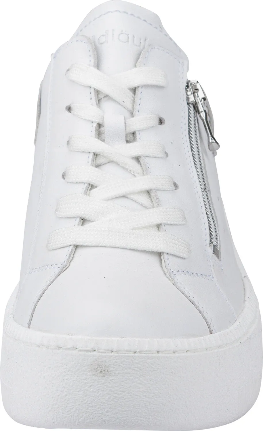 Ladies Waldlaufer Trainers White/silver Wedge Leather Zip H Nicky sale