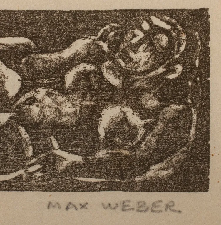 Max Weber Nude Portrait Woodblock Print