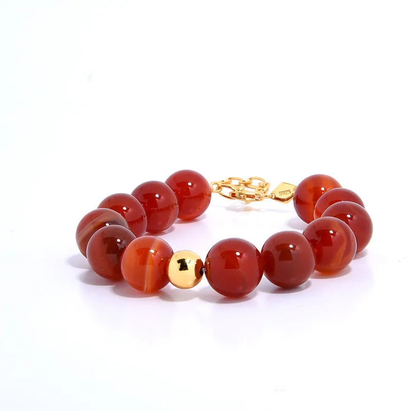 Natural Red Onyx Beaded Jewelry Set