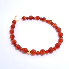 Natural Red Onyx Beaded Jewelry Set