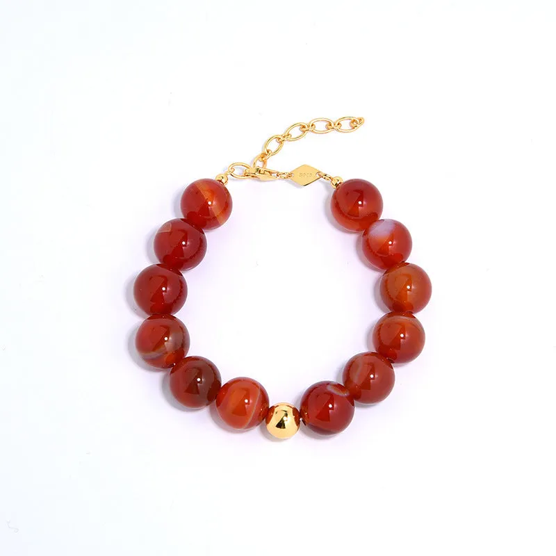 Natural Red Onyx Beaded Jewelry Set