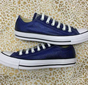 Navy Glitter Converse