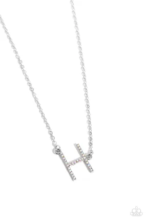 Paparazzi INITIALLY Yours - H Multi Necklace & Earring Set