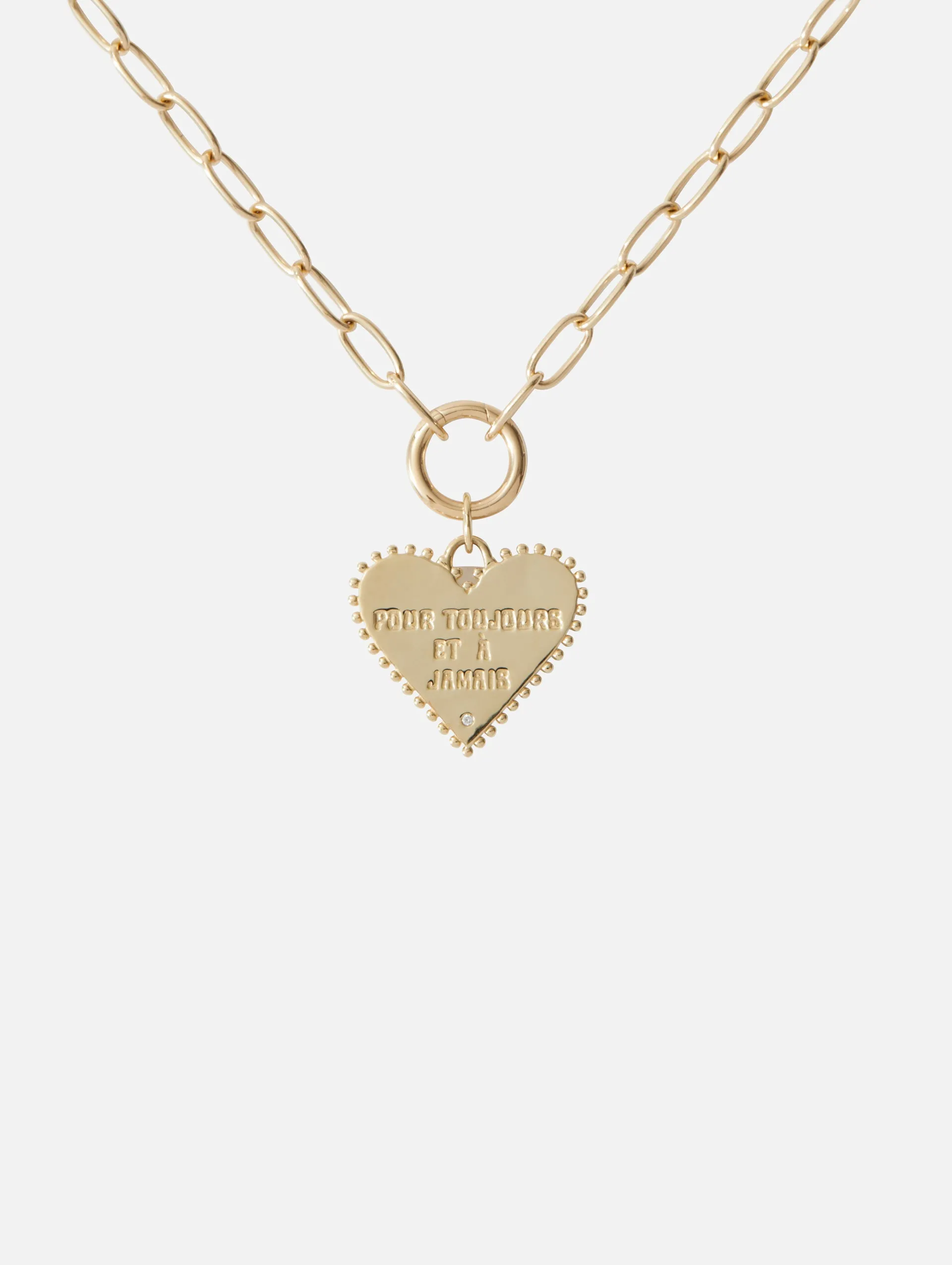 Pour Toujours Heart Coin Necklace