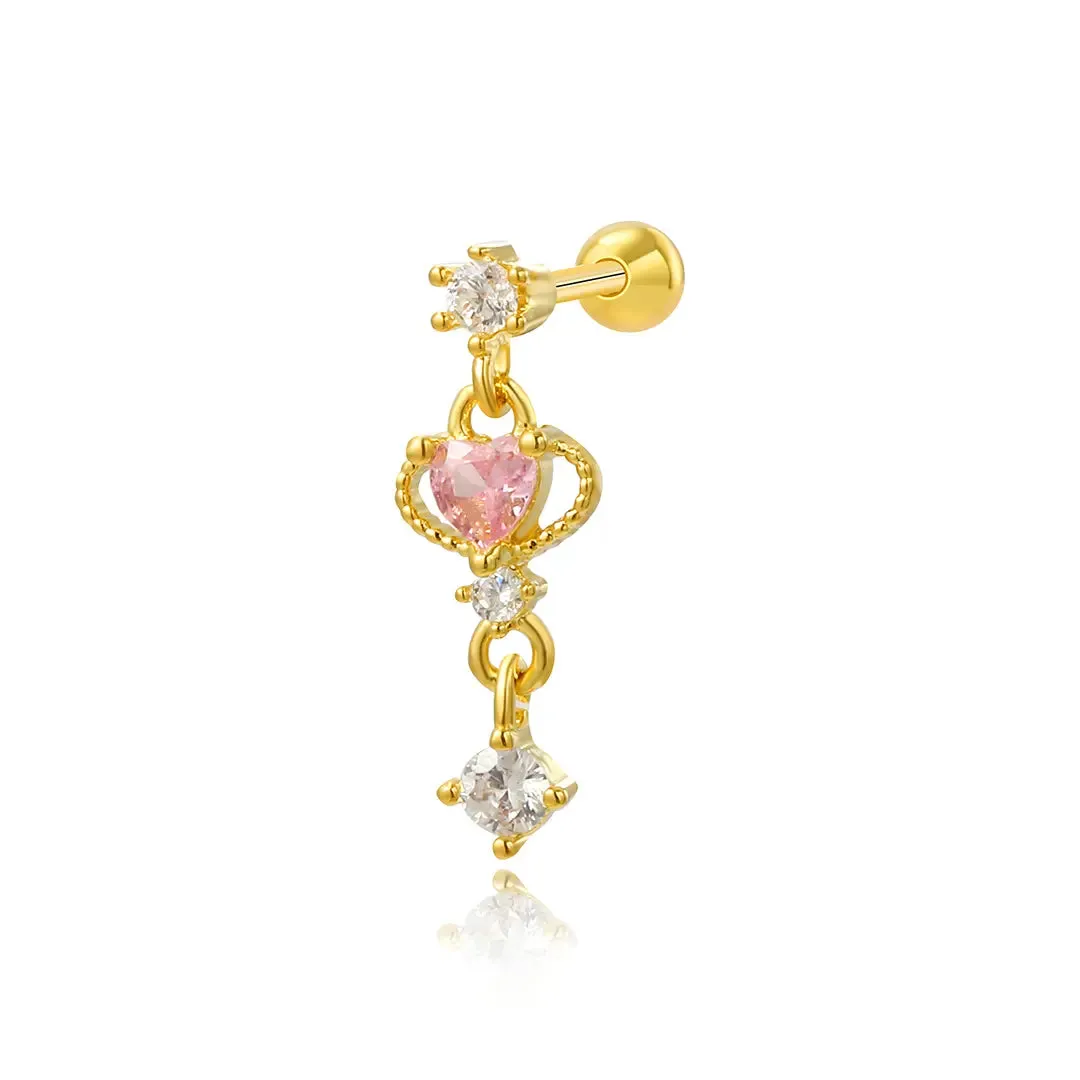 Princess Magical Wand Screw Back Earring