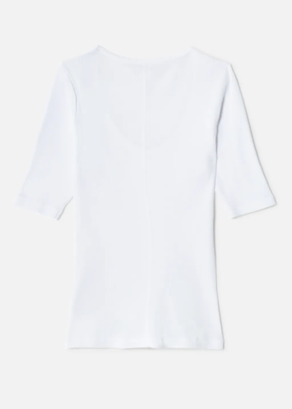 RE/DONE Ribbed Scoop Neck Tee in White