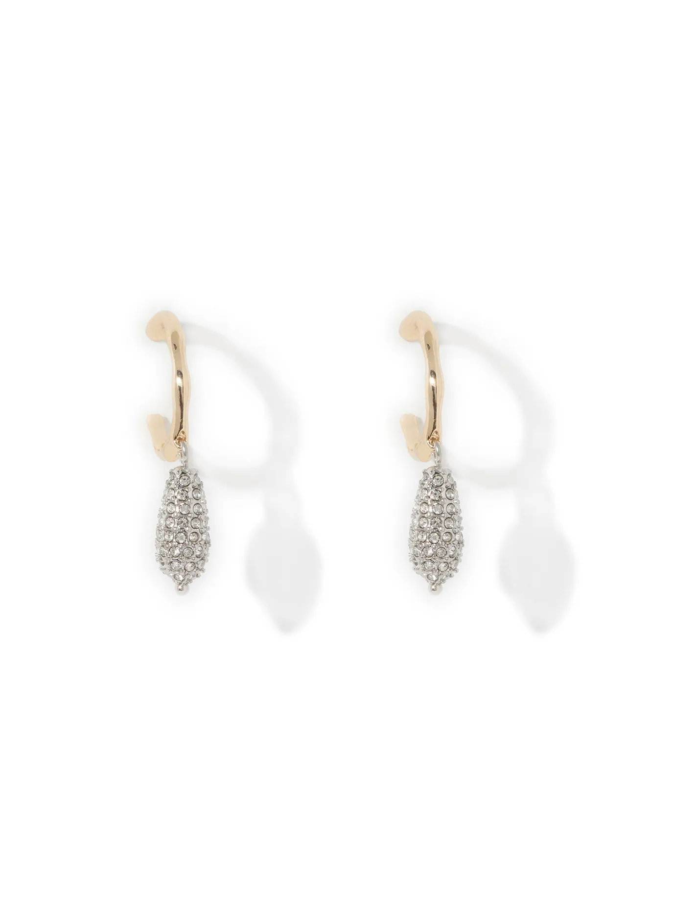 Sara Stone Drop Hoop Earrings