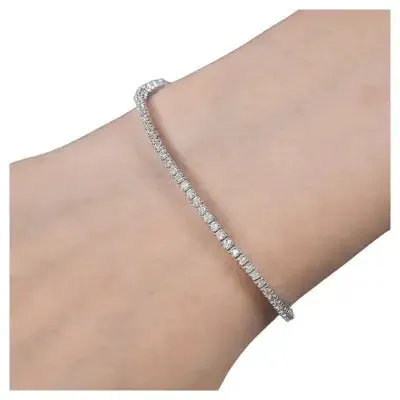 Tennis Bracelet in 14kt Gold Over Sterling Silver